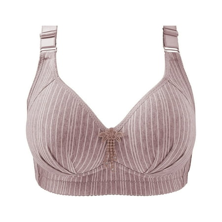 

KDDYLITQ Women Bra Full Coverage Bralette Adjustable Straps Push Up Support 18 Hour Khaki 42