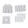 thumbnail image 2 of Molde de silicona con forma de casa, molde decorativo de resina para decoración de escritorio. 7 piezas, 2 of 9