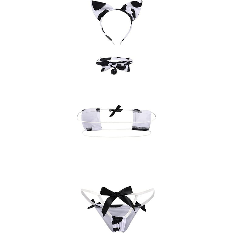 Kawaii Secrets, Sexy Cat Lingerie Set (black or white)