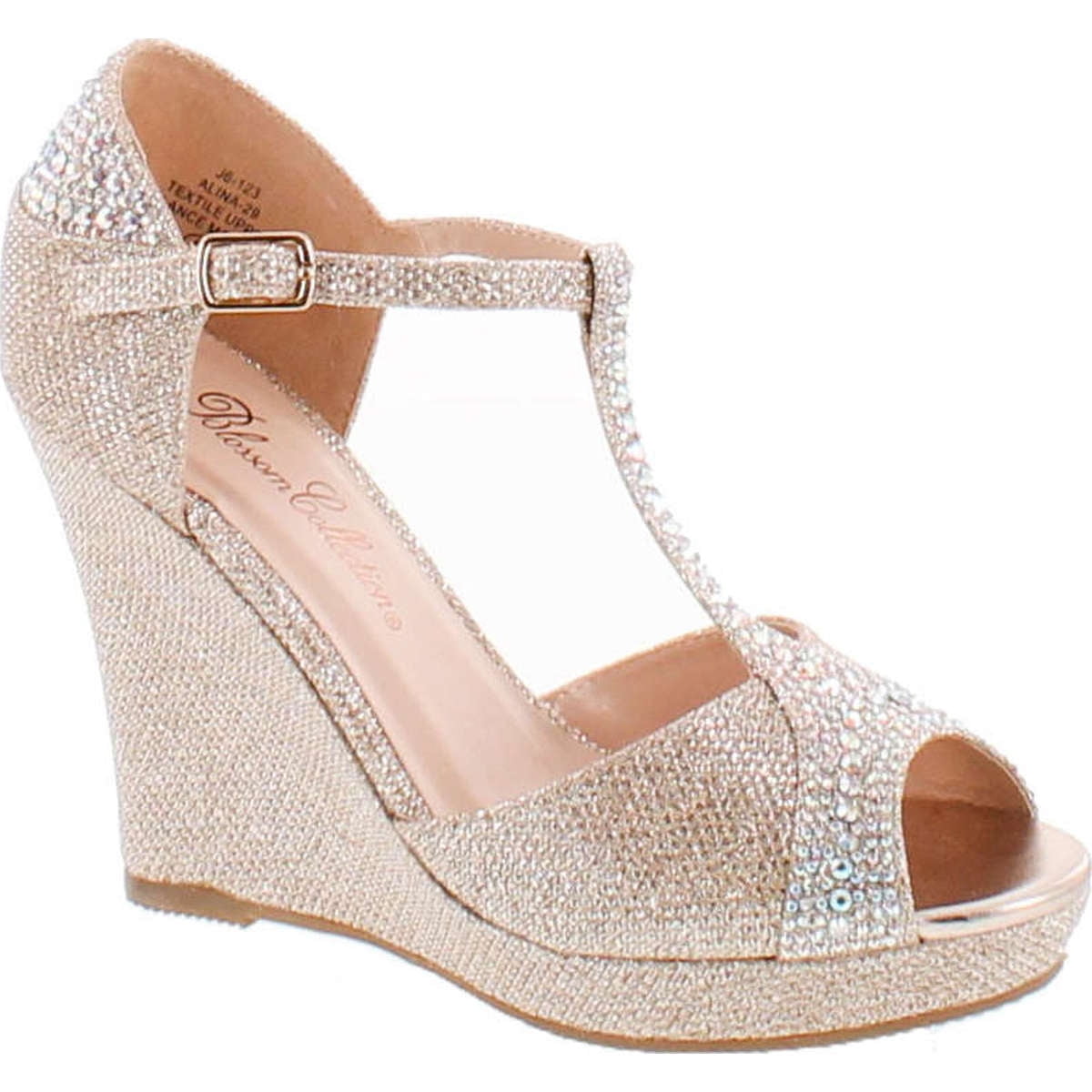 de blossom collection rose gold heels