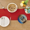 thumbnail image 4 of Boho Table Runner, Macrame Style Ivory Table Runners Farmhouse Woven Home Decor, 12x90 Inch, Red, 4 of 7