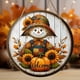 thumbnail image 3 of Letrero redondo de madera Fiudx con forma de calabaza y girasol, 3 of 5