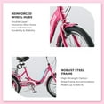 thumbnail image 3 of Viribus 20" Folding Adult Tricycle 7 Speed Dual Chain Folding Trike for Adults Hot Pink, 3 of 10