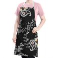 thumbnail image 5 of Pioneer Flower Floral Print Pattern Apron-Garden Aprons for Women with Pockets-Cotton Linen Waterproof Kitchen Cooking Gardening Aprons Adjustable for Kitchen,Cooking,BBQ and Salon 33x27 Inch, 5 of 7
