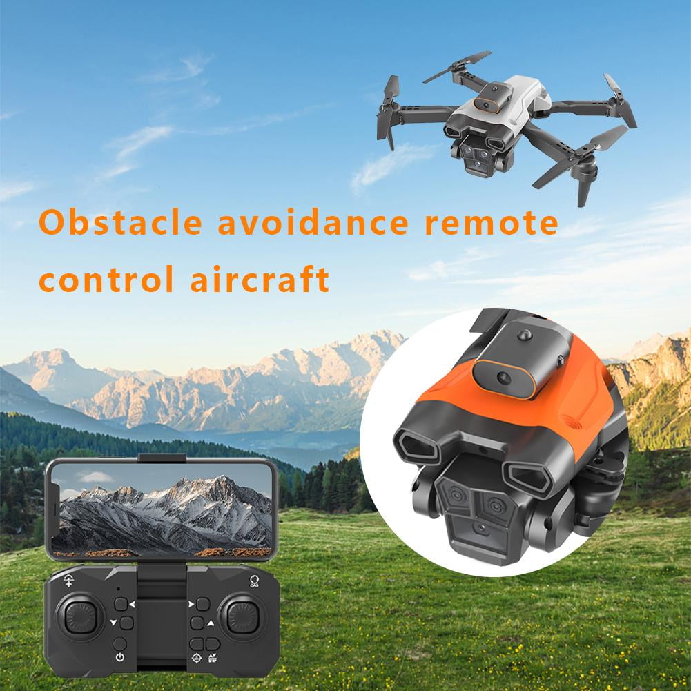 DLQT Optical Flow Positioning (Gray) H12 Drone Three-Sided Obstacle Avoidance Remote Control Aircraft Hd Aerial Photography Quadcopter Drone Toy