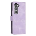 thumbnail image 3 of for Samsung Galaxy Z Fold 6 Wallet Case, PU Leather Flip Protective Cover with [Credit Card Holder] [Kickstand] Wrist Strap Magnetic Clasp, Full Body Shockproof Phone Cover, Purple, 3 of 6