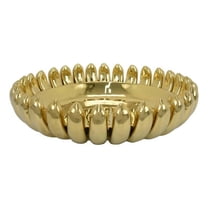 Benjara Zoma Accent Bowl- 16" Raised Rounded Edges- Gold Ceramic Body