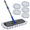 Blue Extra Large, variant on Blue Large Commercial Mop Heavy Duty Industrial with 3 Pads 60 Inch Long Handle