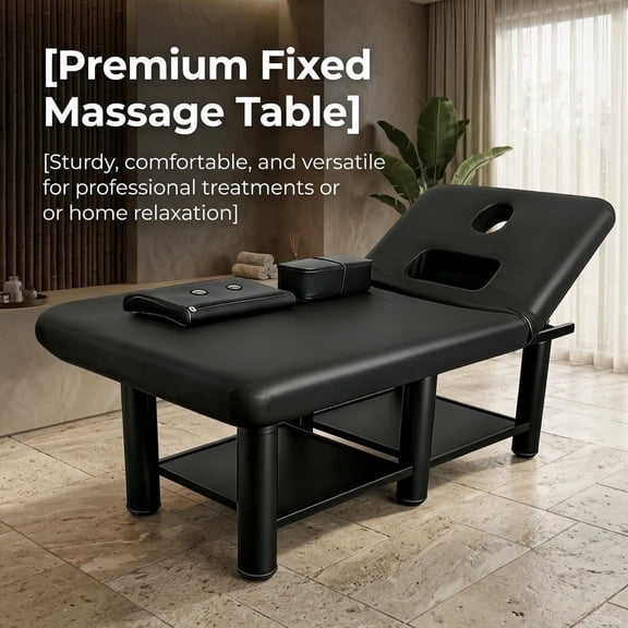 1150 Lbs Massage Table, Esthetician Bed for Spa Tattoo Beauty Use, Waterproof Facial Bed with Detachable Pillow and Storage Shelf