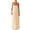 Yellow, variant on Women's Frill Spaghetti Strap Maxi Dress with Smocked Frill Stretch and 100% Polyester Fabric for Flowy Silhouette