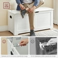 thumbnail image 5 of VASAGLE Storage Chest, Storage Trunk with 2 Safety Hinges, Storage Bench, Shoe Bench, 15.7 x 39.4 x 18.1'', White, 5 of 5
