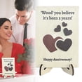 thumbnail image 2 of Wood 5Th Anniversary Card Anniversary Card Year Anniversary Card for Her Him Handmade Wooden Happy Wedding Anniversary Cards for Husband Wife Couple, 2 of 9