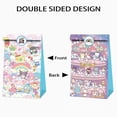 thumbnail image 3 of 24 PCS Sanrio Party Favor Candy Bags for Anime Themed Birthday Supplies Decor,Kids Birthday Game Party Kraft Paper Goodie Gift Bag Decorations, 3 of 5