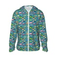thumbnail image 1 of Fotbe Cars Transportation Chaqueta con Protección Solar UPF 50+ para Hombre y Mujer, Camisa con Capucha y Bolsillos-Large, 1 of 7
