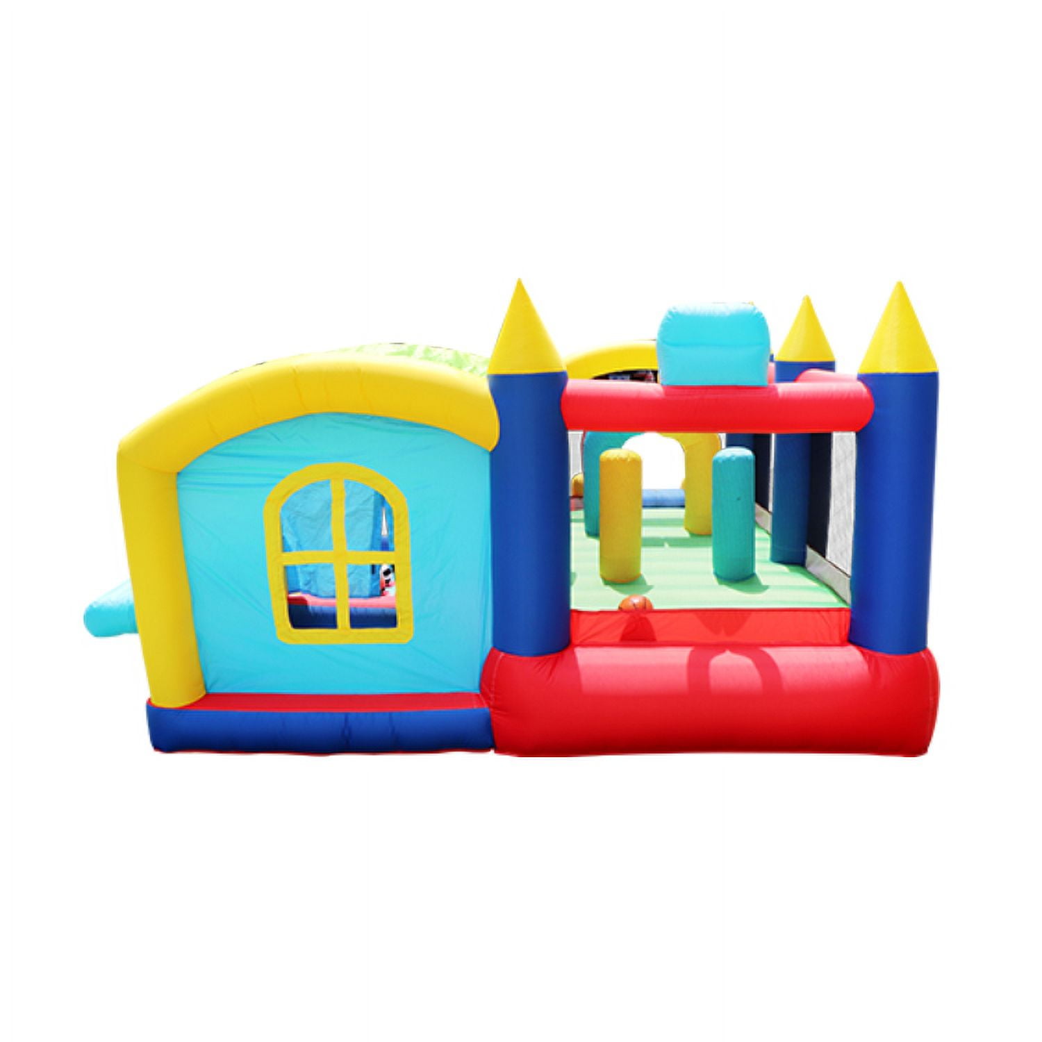 Montary 7-in-1 Inflatable Bounce House w/ Ball Pit & Obstacles - Indoor/Outdoor for Toddlers & Kids (Birthday Gifts)