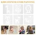 thumbnail image 3 of Miangastore Craft Stencil Template PET 16Pcs Round Rectangle 0.4X5.9X5.9In, 3 of 9