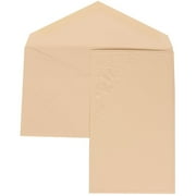 JAM Paper Wedding Invitation Set, Large, 5 1/2 x 7 3/4, Ivory Card with Ivory Envelope and Butterfly Vines Set, 50/pack