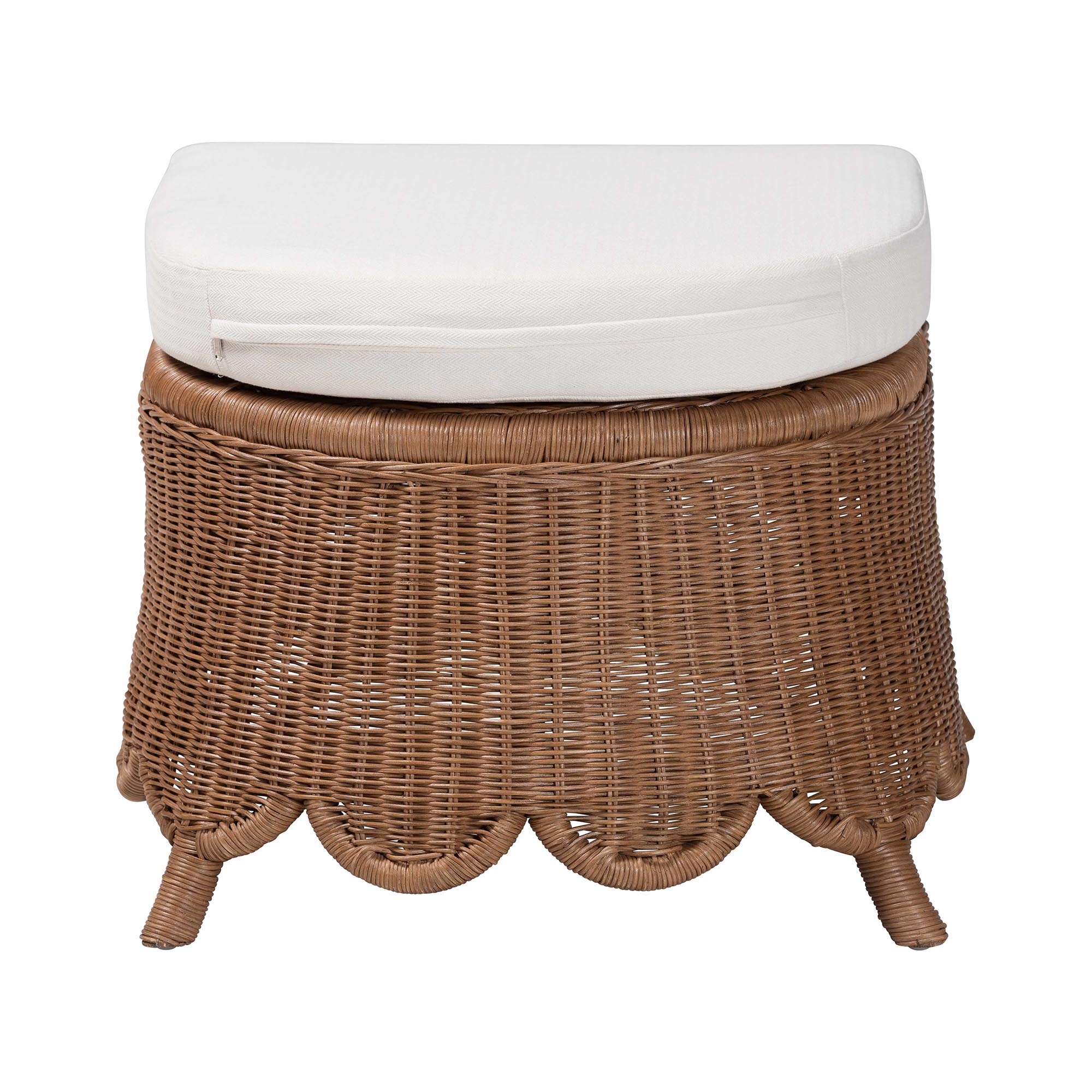 bali & pari Detta Boho Footstool, Peanut Brown
