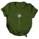 thumbnail image 2 of Puntoco Mujeres Casual Carta Impresión Mangas Cortas O-Cuello Camiseta Suelta Blusa tops Puntoco Puntoco-3239, 2 of 5