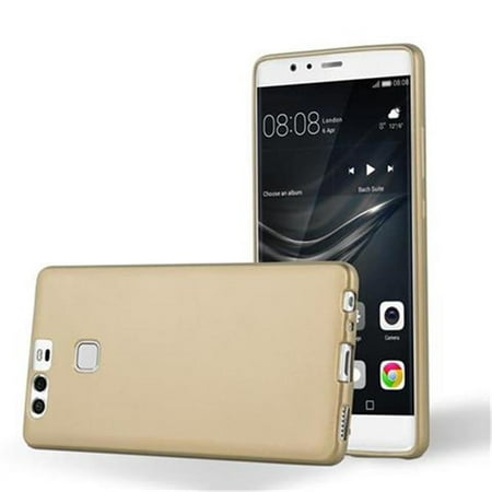Cadorabo Case for Huawei P9 Cover in METALLIC GOLD Matt Metallic Protection