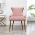 thumbnail image 2 of Lindale Contemporary Velvet Accent Chair Nailhead Trim, Plush Upholstery, Pink, 2 of 11