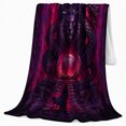thumbnail image 2 of Dragon and Lion Guardian with Red Orb, Purple Fantasy Style for Mythic Art Lovers, Fiery Creature Scene and Birthday Gift, Soft Flannel Blanket for Game Room, Home Decor, 2 of 9