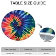 thumbnail image 6 of Colorful Tie Dye Pattern Round Fitted Tablecloth with Elastic Edge,Dining Table Cover Waterproof,Outdoor Round Tablecloth for Camping,Dining,Indoor and Outdoor, 6 of 7