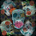 thumbnail image 2 of CafePress - Sugar Skulls Design -  Round Wood Ornament 4", 2 of 2