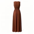 thumbnail image 6 of Lenpel Wedding Guest Dresses for Women Elegant V Neck Sleeveless Tank Dresses Fashion Pleated High Waist Dresses for Evening Party Cocktail, 6 of 7