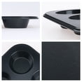 thumbnail image 3 of Unique Bargains Nonstick Cupcake Pan with 6 Cups Black 13.2*13.2*1.1in, 3 of 6