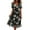 Black, variant on Women's Slimming Design Dress Floral Printed Short Sleeves Long Dress V-neck Sexy Casual Loose Dress Beach Holiday Dresses Female Elegant Atmospheric Straight Evening Dress Sky Blue S