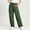Green, variant on Gifts YYV Pants for Women Casual Solid Color Straight Leg Cargo Pants with Pockets Elastic Waist Casual Trousers Travel Hiking Urban Everyday Work Street Pant Brown XXXL