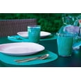 thumbnail image 2 of Kraftware Fishnet Oval Placemat 17"x12" (Set/6) Add Fun and Color to your Outdoor Dining – Real Jute Material – Teal, 2 of 4