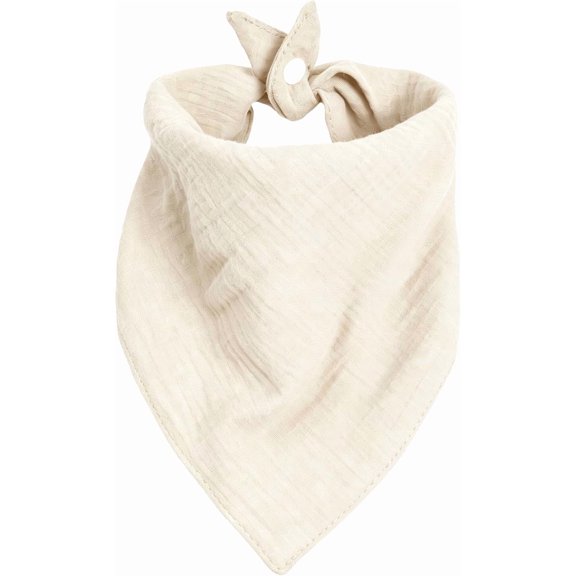 Solid Color 100% Cotton Dog Bandana, Adjustable Snap Button Reusable Pet Triangle Scarf, Breathable Soft Plain Neck Kerchief One Size Fits All Medium Large Extra Large Dogs
