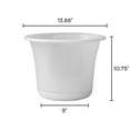 thumbnail image 6 of Bloem Expressions Planter w/ Saucer 12 in. Casper White, 6 of 7