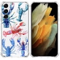thumbnail image 1 of Lobster Collage Clear Case for Samsung Galaxy S22 Plus,Aesthetic Art Design Case for Men Women,Unique Trendy Transparent TPU Bumper Case Cover, 1 of 5