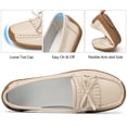 thumbnail image 5 of Ecetana Women's Leather Loafers Cozy Slip-Ons Driving Shoes Lightweight Work Flats for Women, 5 of 8
