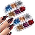 thumbnail image 1 of cajas de purpurina holográfica para decoración de uñas, 12 juegos de purpurina multicolor para uñas, barra de purpurina, 1 of 5