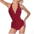 thumbnail image 2 of Sngxgn Women Swimsuits Vintage Tummy Control Swimwear(Red,L), 2 of 6