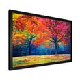 thumbnail image 2 of Designart 'Abstract Vibrant Red Tree In Autumn Landscape' Traditional Framed Art Print, 2 of 4