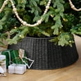 thumbnail image 3 of Ayieyill 33 inch Christmas Tree Collar, Christmas Tree Skirt Cover for Christmas Tree Decorations | Rattan (Black), 3 of 8
