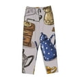 thumbnail image 4 of Junzan Antique Vintage Teapot Coffee Grinder Women'S Pajama Pants Drawstring Comfy Sleep Bottoms With Pockets, 4 of 9