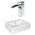 thumbnail image 1 of Imaginations Américaines 20.25-po. W Vessel Set Blanc, 1 of 5