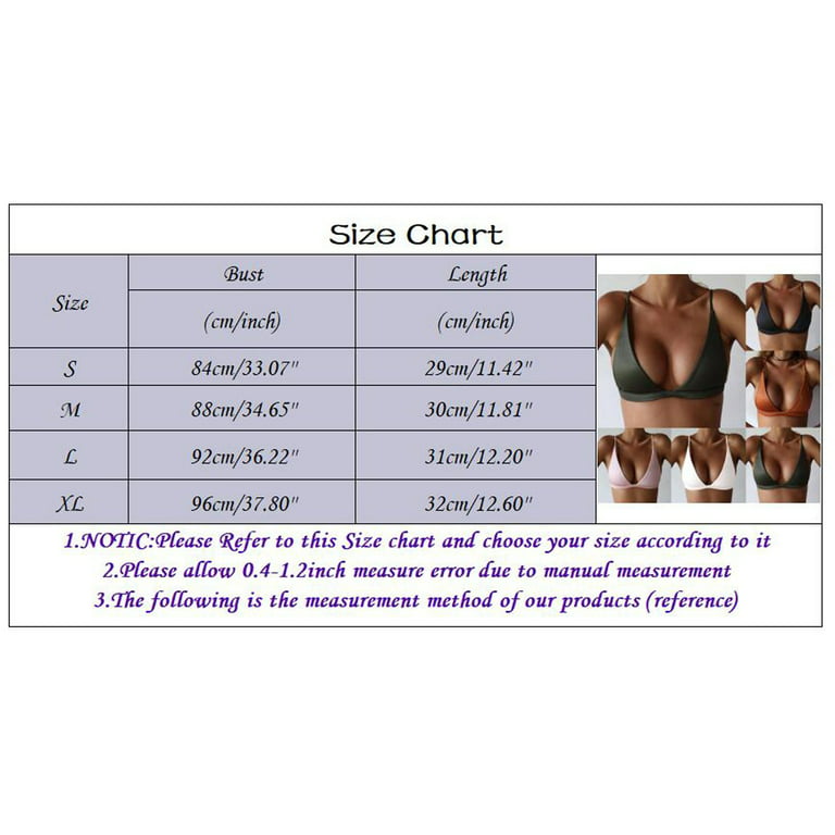 CLZOUD Soft Bras for Women Pink Women's European and American foreign Trade  Solid Color Bikini Women's Swimsuit Bra Xl