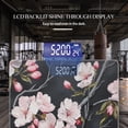 thumbnail image 3 of Bathroom Scale, Highly Accurate Digital Body Scale,Precisely Measures Weight up to 400 lbs-Cherry Blossoms On Black Background, 3 of 4