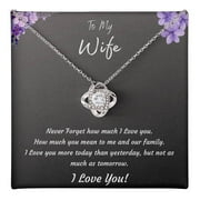 BrillanceAura Forever Love Necklace for Women Birthday Valentines Day Anniversary Mothers Day Gifts for Wife Jewelry