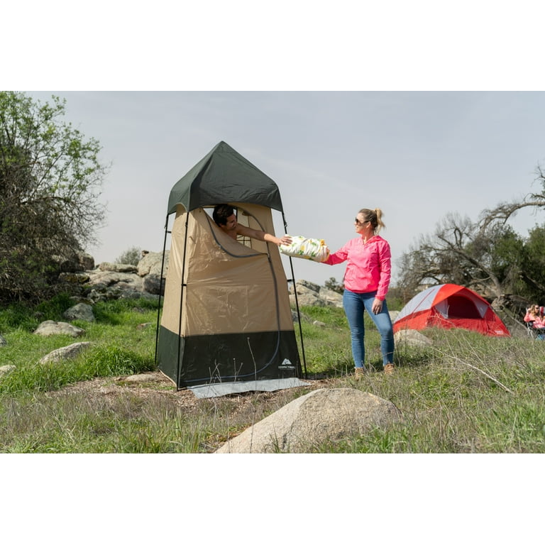 Ozark Trail Hazel Creek Lighted Shower Tent Green