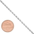 thumbnail image 2 of 2.2mm Solid .925 Sterling Silver Twisted Rope Chain Bracelet, 9.5 inches, 2 of 7