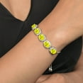 thumbnail image 3 of Gem Stone King 925 Sterling Silver Canary Mystic Topaz Tennis Bracelet for Women (11.05 Cttw, Oval 9X7MM, Gemstone Birthstone, Fully Adjustable up to 9 inch), 3 of 3