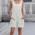 thumbnail image 4 of ZZwxWA Womens Summer Casual Sleeveless Romper Loose Mini Shorts Overalls Jumpsuit with Pockets 2025 Clothes V Neck, 4 of 7